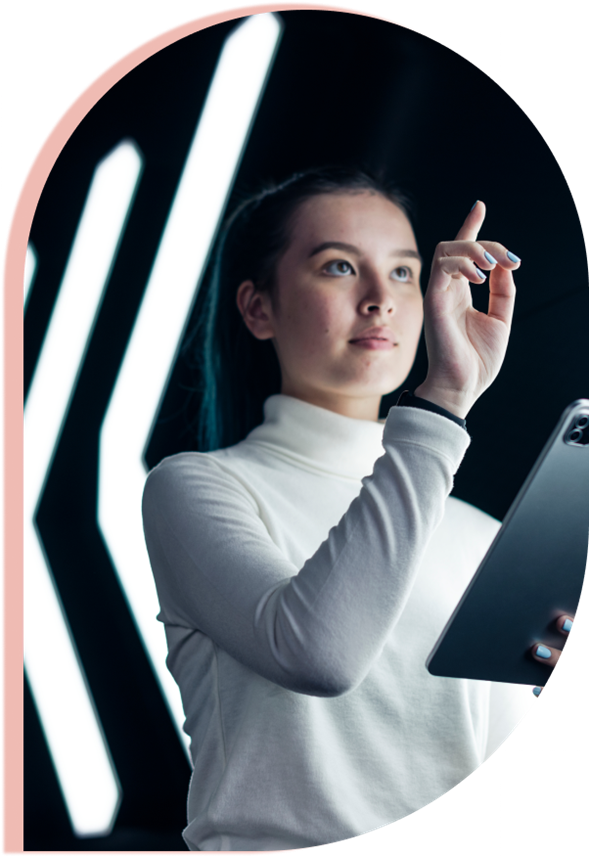 Professional in modern setting